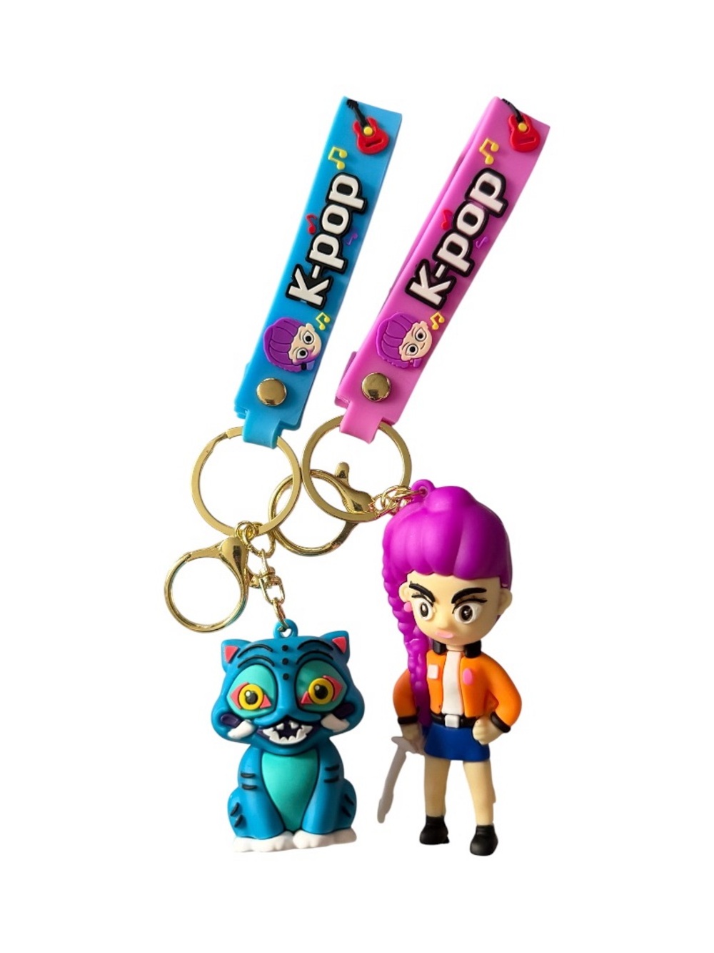 K-POP CHARACTER BAG CHARMS/KEYCHAINS SET OF 2
